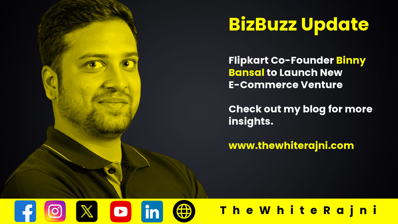 Flipkart Co-Founder Binny Bansal To Launch New E-Commerce Venture ...